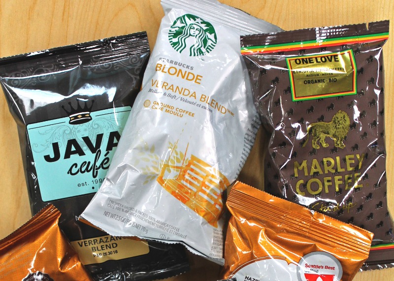 different coffee bags