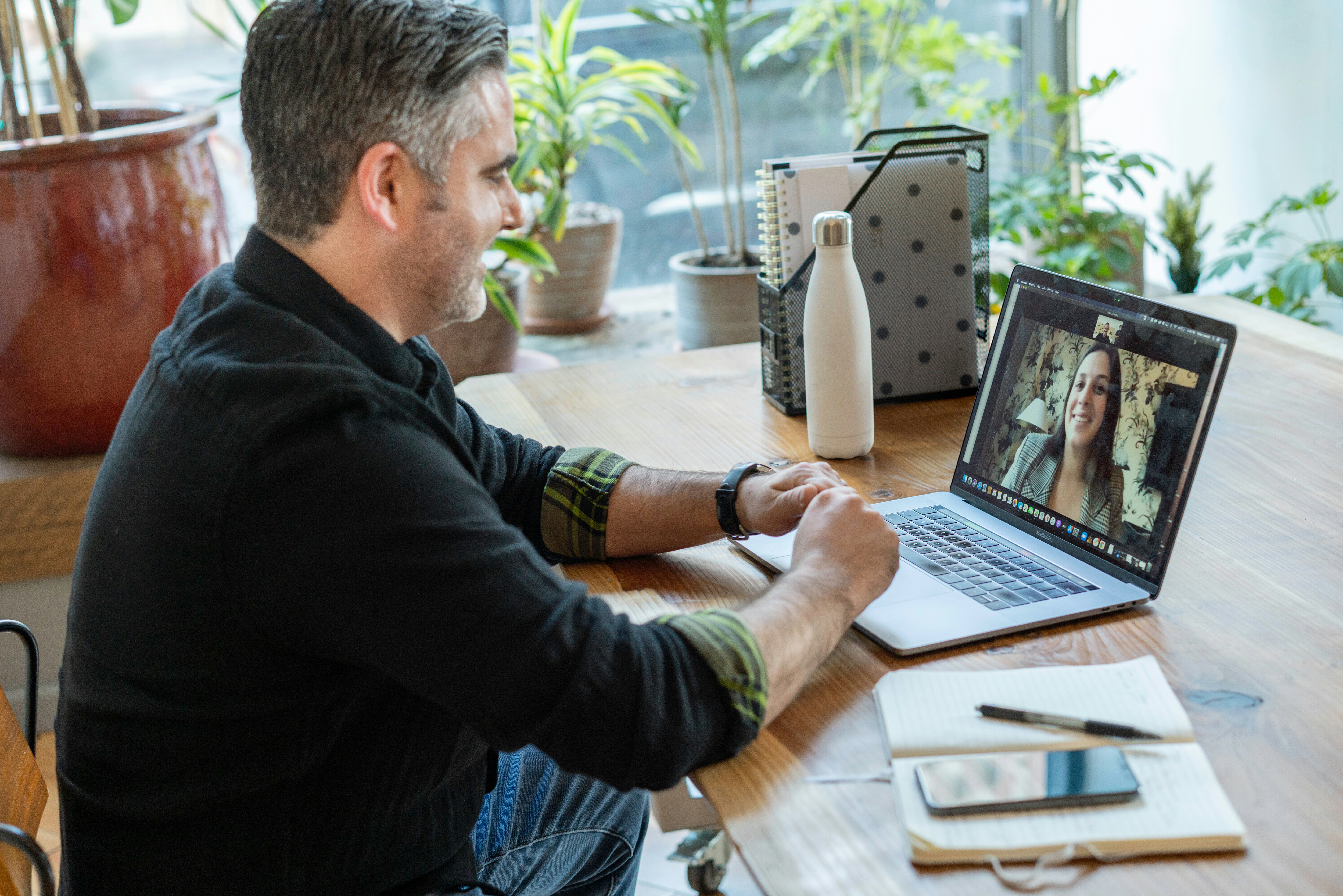remote worker working